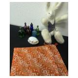Boydï¿½s rabbit bag and egg trinket with mini glass