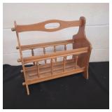 Wooden magazine rack