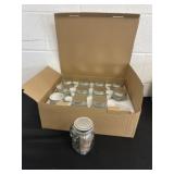 Box of Mason Jar Cups with Handle and Lids with