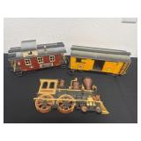 2 plastic express and xtra fine train cart and