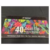 New 40 dual tip fabric markers