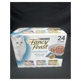 New fancy feast seafood 24 cans