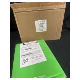 3 new green plastic storage clip board