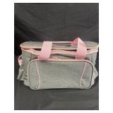 New gray and pink carrying bag