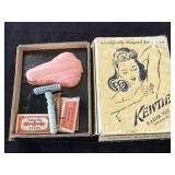 Vintage Kewtie Razor Set with 3 Blades in