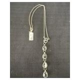 New 925 Silver Necklace with Stones