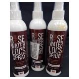 Three new 8 oz bottles of rose water locs spray