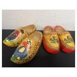 2 pairs of Holland wooden shoes