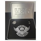 Harley Davidson group patch with pin and bell in