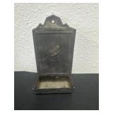 5ï¿½vintage tin match holder