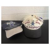 Dallas cowboys hats one is signed
