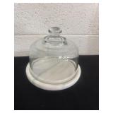 Cheese dish  with marble base