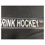 15ï¿½x5ï¿½ rink hockey Dr sign.