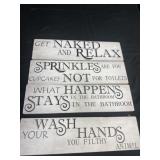4 new bathroom signs