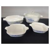 4 corningware dishes