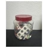 7ï¿½ jar of vintage buttons
