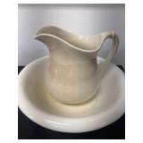 Edwin M. Knowles China Bowl and pitcher  cracked
