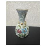 6.5ï¿½blue, Gold & White 6ï¿½ Tall Bud Vase With