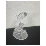 7ï¿½ Cristal D'Arques Lead Crystal Dolphin Figurine