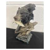 Black Bear Catch of The day Trout Sculpture