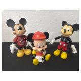 3 Mickey Mouse vinyl figurines