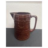 Vintage Mar-Crest Daisy Dot Stoneware Pitcher 8'