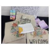 Easter pillow cases, color sheet and eggs