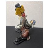 8ï¿½ vintage Murano clown signed
