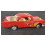 1956 Chevy Bel Aire red flame hot rod by