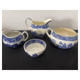 Willow and Churchill creamer and sugar one has a