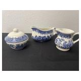 Vintage Churchill Blue And White Willow Cream
