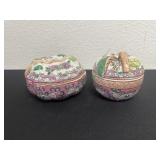 vintage Chinese porcelain trinket Boxes