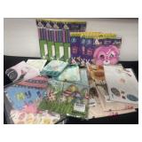 Group of new Easter foam masks, bakery boxes