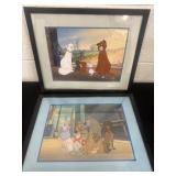 2 Disney lithograph 1996 15ï¿½x12ï¿½