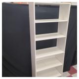 24' White bookshelf
