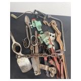 Group of misc tools: sheers, binder, more