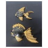 6ï¿½x5ï¿½ vintage pair norcrest angel fish plaques