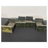 4 vintage metal coin holder tray,