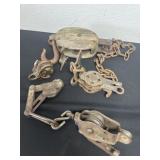 Vintage pulleys