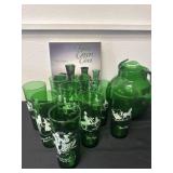 Vtg Anchor Hocking Glass Square Dance Forest