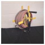 Air hose reel with hose