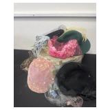 Hat box with vintage hats