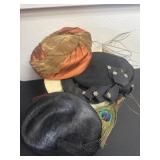 Hat box with vintage hats
