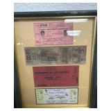 Framed world heavy weight champion items tickets