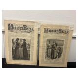 1881 & 1885 Harper bazaar repository of fashion
