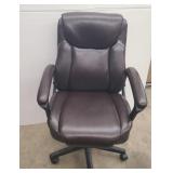 Brown vinyl office chair