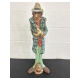 29.5in Vintage Western Statue Decor Resin like