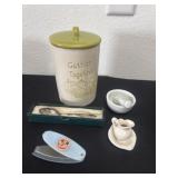 Gather together canister and mini bowl and