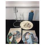 2 Disney plates and Norman Rockwell plate and