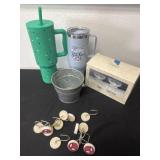 S/m tumblers and spider man hook bucket and